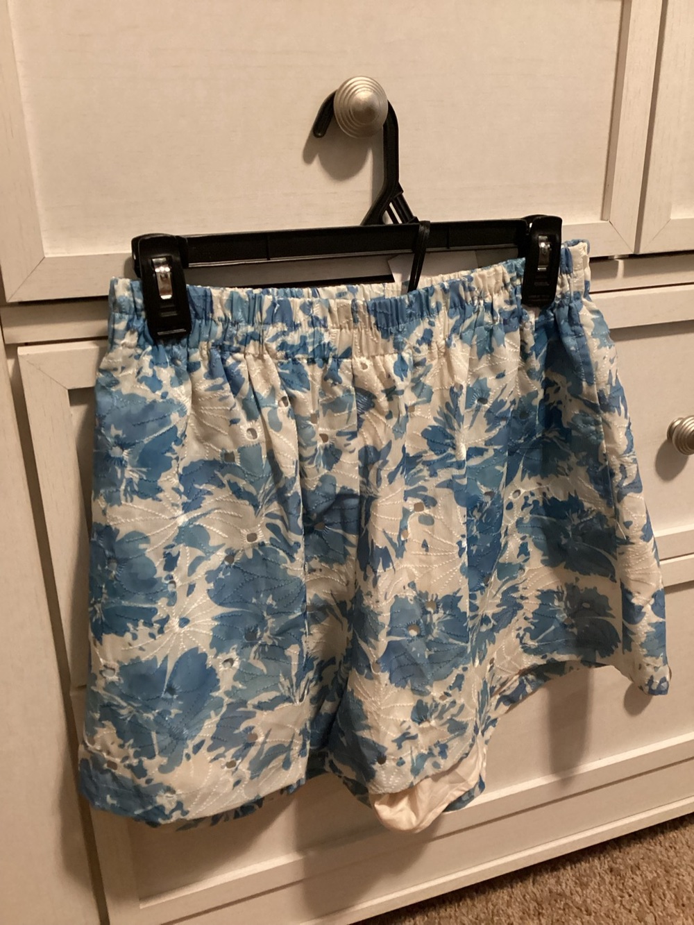 Woman’s floral eyelet shorts